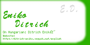 eniko ditrich business card